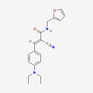 molecular formula C19H21N3O2 B2724877 (E)-2-cyano-3-[4-(diethylamino)phenyl]-N-(furan-2-ylmethyl)prop-2-enamide CAS No. 1164505-19-4