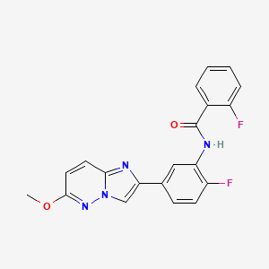 2-fluoro-N-(2-fluoro-5-(6-methoxyimidazo[1,2-b]pyridazin-2-yl)phenyl)benzamide