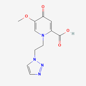 molecular formula C11H12N4O4 B2724886 5-甲氧基-4-氧代-1-[2-(1H-1,2,3-三唑-1-基)乙基]-1,4-二氢吡啶-2-羧酸 CAS No. 2094875-71-3