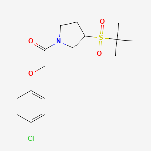 molecular formula C16H22ClNO4S B2724888 1-(3-(Tert-butylsulfonyl)pyrrolidin-1-yl)-2-(4-chlorophenoxy)ethanone CAS No. 1797278-59-1