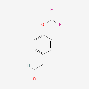 molecular formula C9H8F2O2 B2724908 (4-Difluoromethoxyphenyl)-acetaldehyde CAS No. 872046-12-3