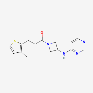 3-(3-Methylthiophen-2-yl)-1-{3-[(pyrimidin-4-yl)amino]azetidin-1-yl}propan-1-one