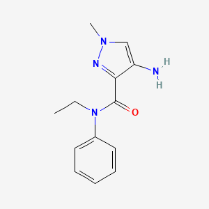 molecular formula C13H16N4O B2724920 4-Amino-N-ethyl-1-methyl-n-phenyl-1H-pyrazole-3-carboxamide CAS No. 1487783-80-1