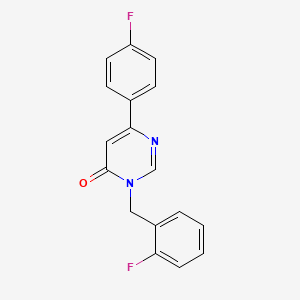 3-(2-fluorobenzyl)-6-(4-fluorophenyl)pyrimidin-4(3H)-one