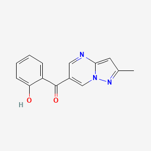 molecular formula C14H11N3O2 B2724923 (2-羟基苯基)(2-甲基吡唑并[1,5-a]嘧啶-6-基)甲酮 CAS No. 323202-79-5