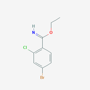 molecular formula C9H9BrClNO B2724924 Ethyl 4-bromo-2-chlorobenzenecarboximidate CAS No. 1260800-55-2