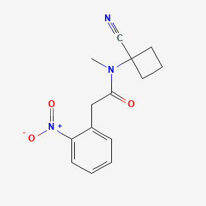 molecular formula C14H15N3O3 B2724928 N-(1-cyanocyclobutyl)-N-methyl-2-(2-nitrophenyl)acetamide CAS No. 1280828-46-7