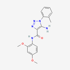 molecular formula C18H19N5O3 B2724930 5-氨基-N-(2,4-二甲氧基苯基)-1-(邻甲苯基)-1H-1,2,3-三唑-4-甲酰胺 CAS No. 951893-42-8