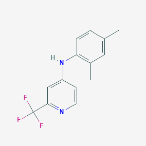molecular formula C14H13F3N2 B2724938 N-(2,4-二甲基苯基)-2-(三氟甲基)吡啶-4-胺 CAS No. 338401-94-8