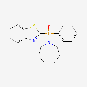 molecular formula C19H21N2OPS B2724940 2-[Azepan-1-yl(phenyl)phosphoryl]-1,3-benzothiazole CAS No. 262603-91-8
