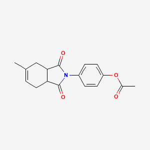 molecular formula C17H17NO4 B2724944 4-(5-methyl-1,3-dioxo-1,3,3a,4,7,7a-hexahydro-2H-isoindol-2-yl)phenyl acetate CAS No. 294653-67-1