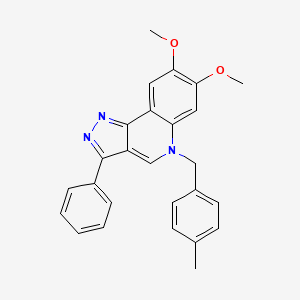molecular formula C26H23N3O2 B2724952 7,8-二甲氧基-5-(4-甲基苯甲基)-3-苯基-5H-吡唑并[4,3-c]喹啉 CAS No. 866728-31-6