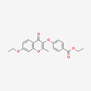 molecular formula C21H20O6 B2724953 ethyl 4-[(7-ethoxy-2-methyl-4-oxo-4H-chromen-3-yl)oxy]benzoate CAS No. 844661-08-1