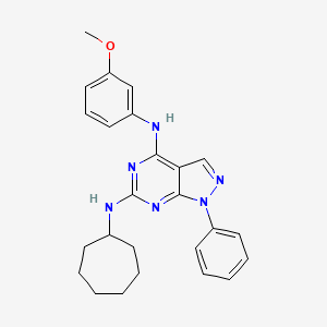N6-cycloheptyl-N4-(3-methoxyphenyl)-1-phenyl-1H-pyrazolo[3,4-d]pyrimidine-4,6-diamine