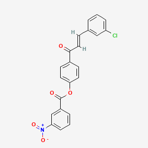 4-[(2E)-3-(3-chlorophenyl)prop-2-enoyl]phenyl 3-nitrobenzoate