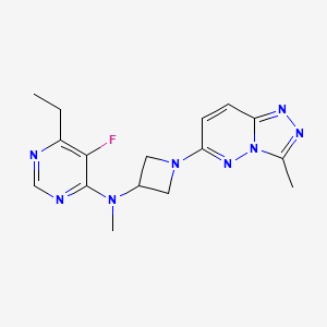 molecular formula C16H19FN8 B2724959 6-ethyl-5-fluoro-N-methyl-N-(1-(3-methyl-[1,2,4]triazolo[4,3-b]pyridazin-6-yl)azetidin-3-yl)pyrimidin-4-amine CAS No. 2320897-63-8
