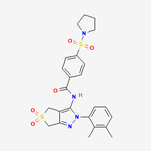 N-(2-(2,3-dimethylphenyl)-5,5-dioxido-4,6-dihydro-2H-thieno[3,4-c]pyrazol-3-yl)-4-(pyrrolidin-1-ylsulfonyl)benzamide
