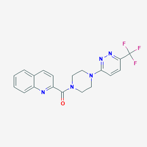 molecular formula C19H16F3N5O B2724966 Quinolin-2-yl-[4-[6-(trifluoromethyl)pyridazin-3-yl]piperazin-1-yl]methanone CAS No. 2380170-61-4