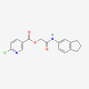 [(2,3-dihydro-1H-inden-5-yl)carbamoyl]methyl 6-chloropyridine-3-carboxylate