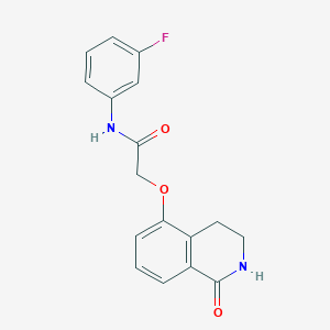 N-(3-fluorophenyl)-2-[(1-oxo-3,4-dihydro-2H-isoquinolin-5-yl)oxy]acetamide