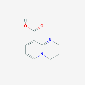 molecular formula C9H10N2O2 B2724975 3,4-Dihydro-2H-pyrido[1,2-a]pyrimidine-9-carboxylic acid CAS No. 2377035-71-5