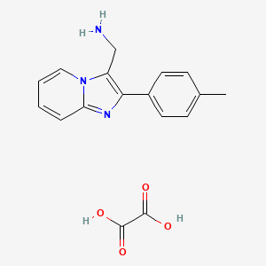 molecular formula C17H17N3O4 B2724977 (2-(p-Tolyl)imidazo[1,2-a]pyridin-3-yl)methanamine oxalate CAS No. 1208075-07-3