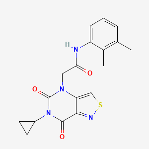 2-(6-Cyclopropyl-5,7-dioxo-[1,2]thiazolo[4,3-d]pyrimidin-4-yl)-N-(2,3-dimethylphenyl)acetamide
