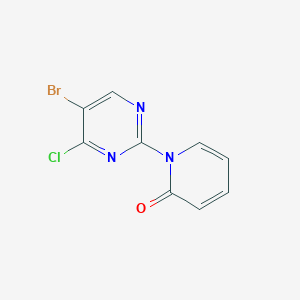 molecular formula C9H5BrClN3O B2724983 1-(5-Bromo-4-chloropyrimidin-2-yl)-1,2-dihydropyridin-2-one CAS No. 1399481-01-6