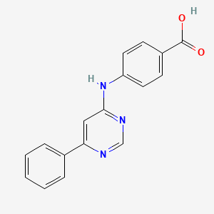 molecular formula C17H13N3O2 B2724990 4-[(6-Phenylpyrimidin-4-yl)amino]benzoic acid CAS No. 927983-37-7
