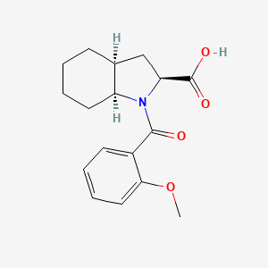 molecular formula C17H21NO4 B2724992 (2S,3as,7as)-1-(2-methoxybenzoyl)octahydro-1h-indole-2-carboxylic acid CAS No. 2173637-97-1