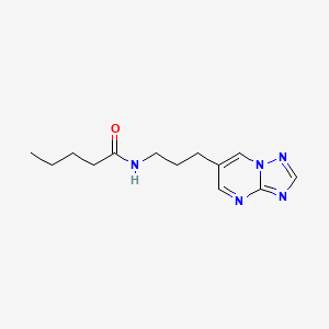 molecular formula C13H19N5O B2724995 N-(3-([1,2,4]三唑并[1,5-a]嘧啶-6-基)丙基)戊酰胺 CAS No. 2034556-33-5