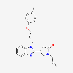 molecular formula C24H27N3O2 B2724996 1-烯丙基-4-(1-(3-(对甲苯氧基)丙基)-1H-苯并[d]咪唑-2-基)吡咯烷-2-酮 CAS No. 878693-00-6