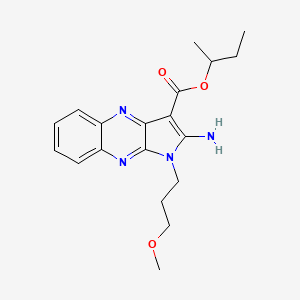 molecular formula C19H24N4O3 B2725002 butan-2-yl 2-amino-1-(3-methoxypropyl)-1H-pyrrolo[2,3-b]quinoxaline-3-carboxylate CAS No. 845629-13-2