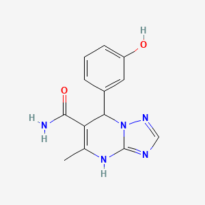 molecular formula C13H13N5O2 B2725005 7-(3-Hydroxyphenyl)-5-methyl-4,7-dihydro[1,2,4]triazolo[1,5-a]pyrimidine-6-carboxamide CAS No. 536999-11-8