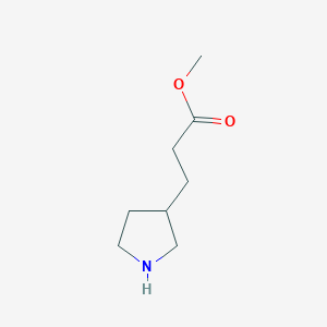 molecular formula C8H15NO2 B2725009 Methyl 3-(pyrrolidin-3-yl)propanoate CAS No. 748797-09-3; 903880-86-4