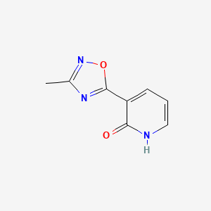 molecular formula C8H7N3O2 B2725015 3-(3-甲基-1,2,4-噁二唑-5-基)吡啶-2(1H)-酮 CAS No. 1239745-74-4