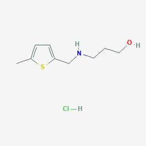 molecular formula C9H16ClNOS B2725020 3-{[(5-Methyl-2-thienyl)methyl]amino}-1-propanol hydrochloride CAS No. 1050502-69-6