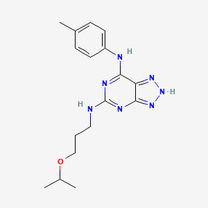 molecular formula C17H23N7O B2725021 N5-(3-异丙氧基丙基)-N7-(对甲苯)-3H-[1,2,3]三唑并[4,5-d]嘧啶-5,7-二胺 CAS No. 1286733-06-9