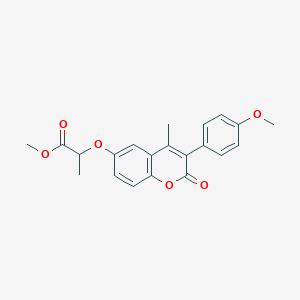 methyl 2-{[3-(4-methoxyphenyl)-4-methyl-2-oxo-2H-chromen-6-yl]oxy}propanoate