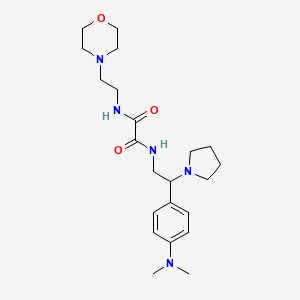 molecular formula C22H35N5O3 B2725033 N1-(2-(4-(dimethylamino)phenyl)-2-(pyrrolidin-1-yl)ethyl)-N2-(2-morpholinoethyl)oxalamide CAS No. 899956-83-3