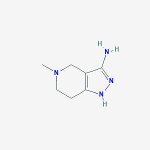 molecular formula C7H14Cl2N4 B2725044 5-methyl-4,5,6,7-tetrahydro-1H-pyrazolo[4,3-c]pyridin-3-amine CAS No. 1374407-79-0
