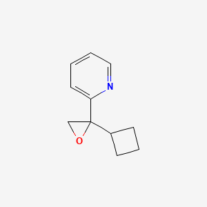 molecular formula C11H13NO B2725046 2-(2-Cyclobutyloxiran-2-yl)pyridine CAS No. 2248300-47-0