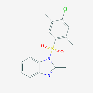 molecular formula C16H15ClN2O2S B272505 1-(4-chloro-2,5-dimethylbenzenesulfonyl)-2-methyl-1H-1,3-benzodiazole 