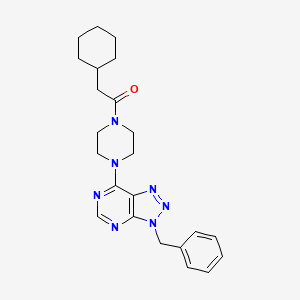 molecular formula C23H29N7O B2725050 1-(4-(3-苄基-3H-[1,2,3]三唑[4,5-d]嘧啶-7-基)哌嗪-1-基)-2-环己基乙酮 CAS No. 920389-23-7