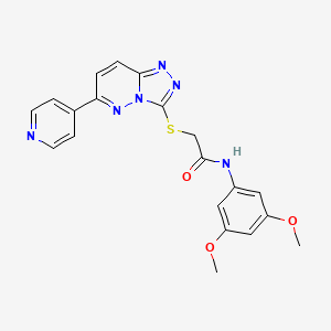 molecular formula C20H18N6O3S B2725054 N-(3,5-dimethoxyphenyl)-2-[(6-pyridin-4-yl-[1,2,4]triazolo[4,3-b]pyridazin-3-yl)sulfanyl]acetamide CAS No. 894061-82-6