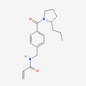 N-[[4-(2-Propylpyrrolidine-1-carbonyl)phenyl]methyl]prop-2-enamide