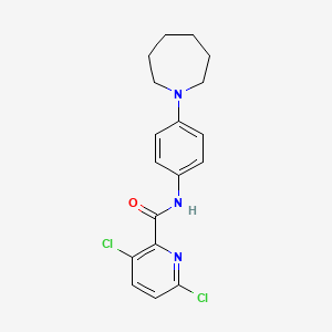 molecular formula C18H19Cl2N3O B2725060 N-[4-(azepan-1-yl)phenyl]-3,6-dichloropyridine-2-carboxamide CAS No. 1259096-67-7