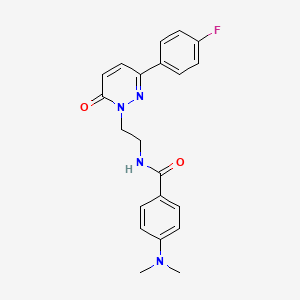 molecular formula C21H21FN4O2 B2725062 4-(dimethylamino)-N-(2-(3-(4-fluorophenyl)-6-oxopyridazin-1(6H)-yl)ethyl)benzamide CAS No. 921531-43-3
