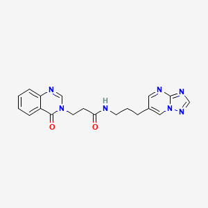 N-(3-([1,2,4]triazolo[1,5-a]pyrimidin-6-yl)propyl)-3-(4-oxoquinazolin-3(4H)-yl)propanamide