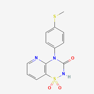 molecular formula C13H11N3O3S2 B2725093 4-[4-(甲硫基)苯基]-2H-吡啶并[2,3-e][1,2,4]噻二嗪-3(4H)-酮-1,1-二氧化物 CAS No. 1707562-52-4